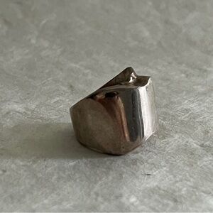 Chunky Silver Statement Ring - Organic Form